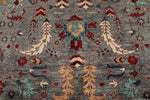 9x12 Gray and Turquoise Anatolian Tribal Rug