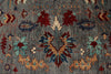9x12 Gray and Turquoise Anatolian Tribal Rug