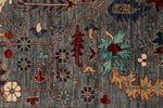 9x12 Gray and Turquoise Anatolian Tribal Rug