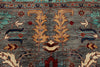9x12 Gray and Turquoise Anatolian Tribal Rug