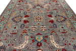 9x12 Gray and Turquoise Anatolian Tribal Rug