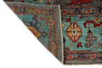 9x12 Gray and Turquoise Anatolian Tribal Rug
