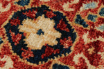 9x12 Burgundy and Beige Turkish Tribal Rug