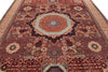9x12 Burgundy and Beige Turkish Tribal Rug