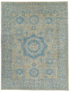 9x12 Beige and Gray Turkish Oushak Rug