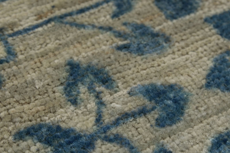 9x12 Beige and Gray Turkish Oushak Rug
