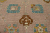 11x14 Pink and Brown Turkish Oushak Rug