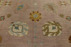 11x14 Pink and Brown Turkish Oushak Rug