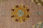 11x14 Pink and Brown Turkish Oushak Rug