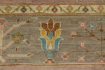 11x14 Pink and Brown Turkish Oushak Rug