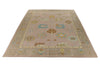 11x14 Pink and Brown Turkish Oushak Rug