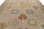 11x14 Pink and Brown Turkish Oushak Rug