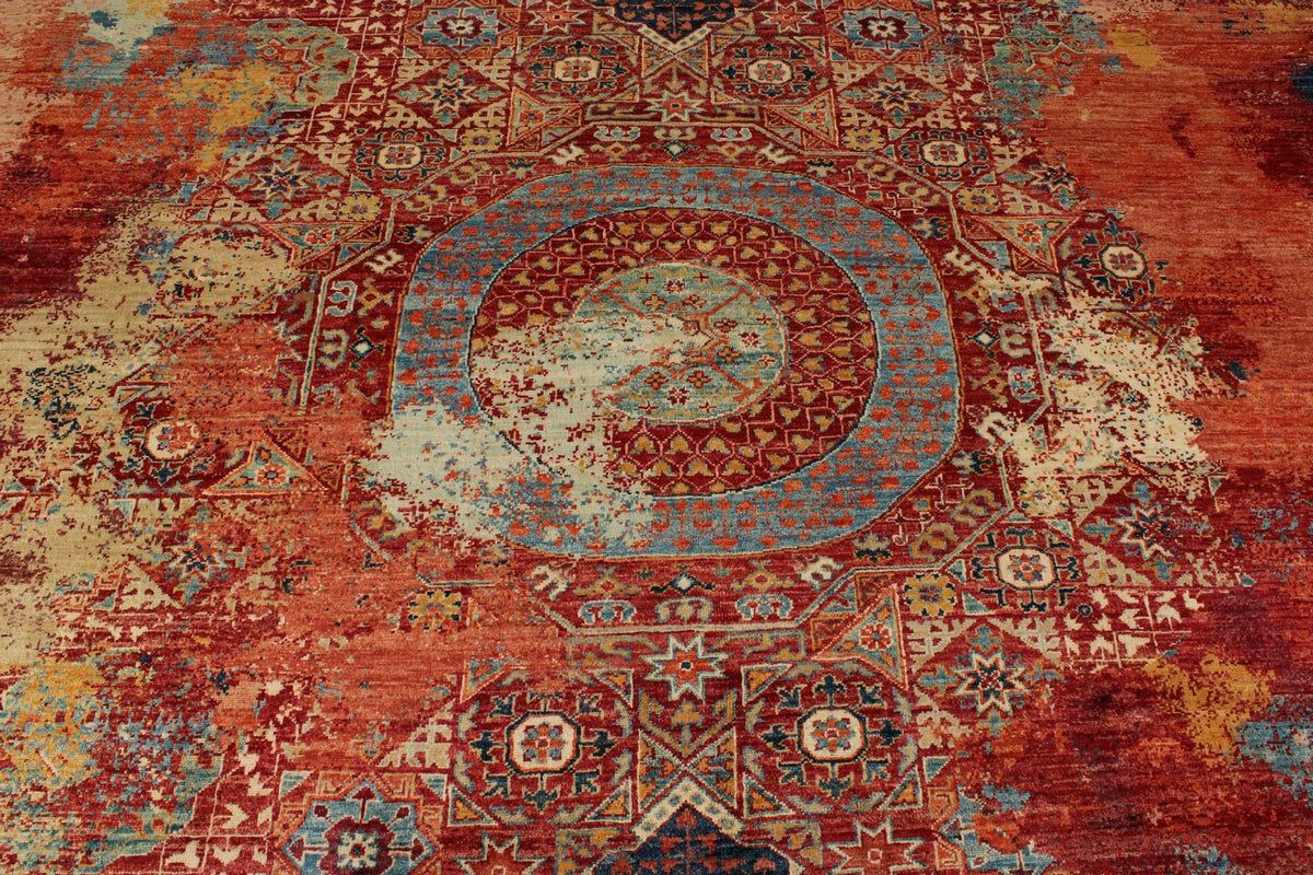 10x14 Multicolor and Multicolor Modern Contemporary Rug