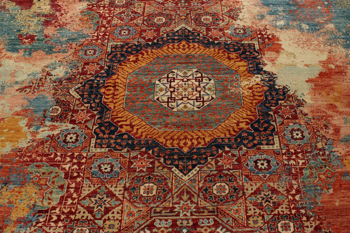 10x14 Multicolor and Multicolor Modern Contemporary Rug
