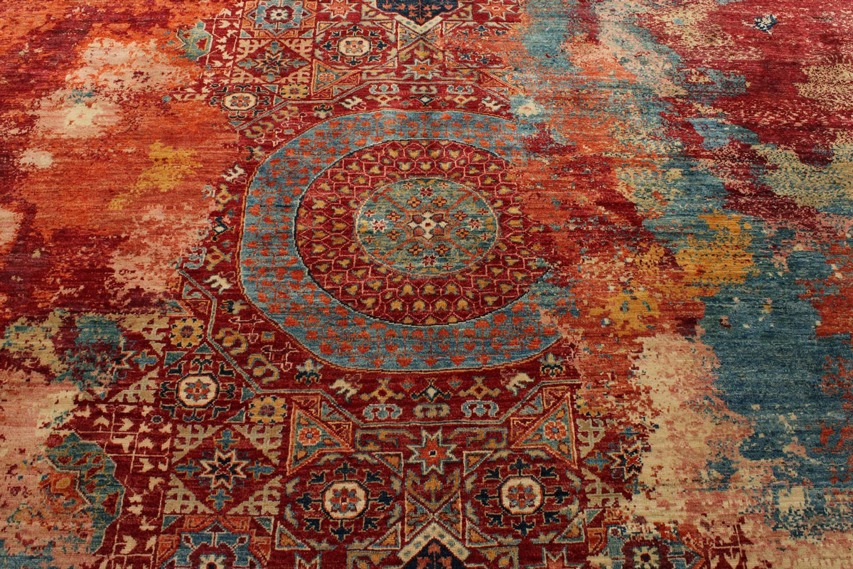 10x14 Multicolor and Multicolor Modern Contemporary Rug