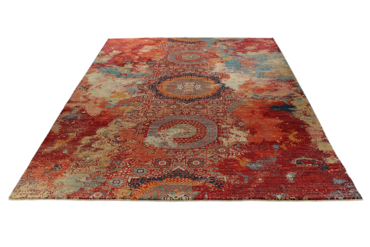 10x14 Multicolor and Multicolor Modern Contemporary Rug