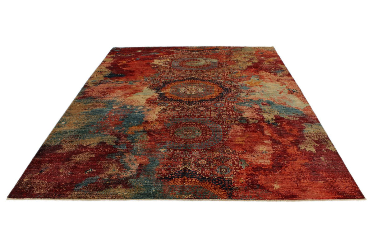 10x14 Multicolor and Multicolor Modern Contemporary Rug