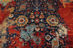 10x14 Navy and Multicolor Modern Contemporary Rug