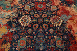 10x14 Navy and Multicolor Modern Contemporary Rug
