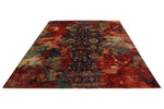 10x14 Navy and Multicolor Modern Contemporary Rug