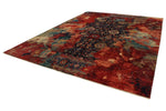 10x14 Navy and Multicolor Modern Contemporary Rug