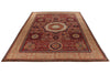 10x14 Burgundy and Ivory Turkish Tribal Rug