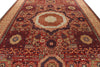 10x14 Burgundy and Ivory Turkish Tribal Rug