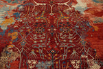 10x13 Red and Multicolor Turkish Tribal Rug
