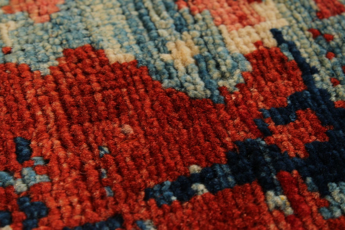10x13 Red and Multicolor Turkish Tribal Rug