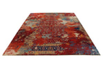 10x13 Red and Multicolor Turkish Tribal Rug