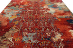 10x13 Red and Multicolor Turkish Tribal Rug