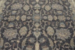 10x14 Charcoal and Ivory Anatolian Tribal Rug