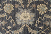 10x14 Charcoal and Ivory Anatolian Tribal Rug