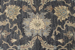 10x14 Charcoal and Ivory Anatolian Tribal Rug