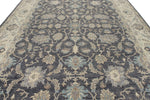 10x14 Charcoal and Ivory Anatolian Tribal Rug