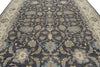 10x14 Charcoal and Ivory Anatolian Tribal Rug
