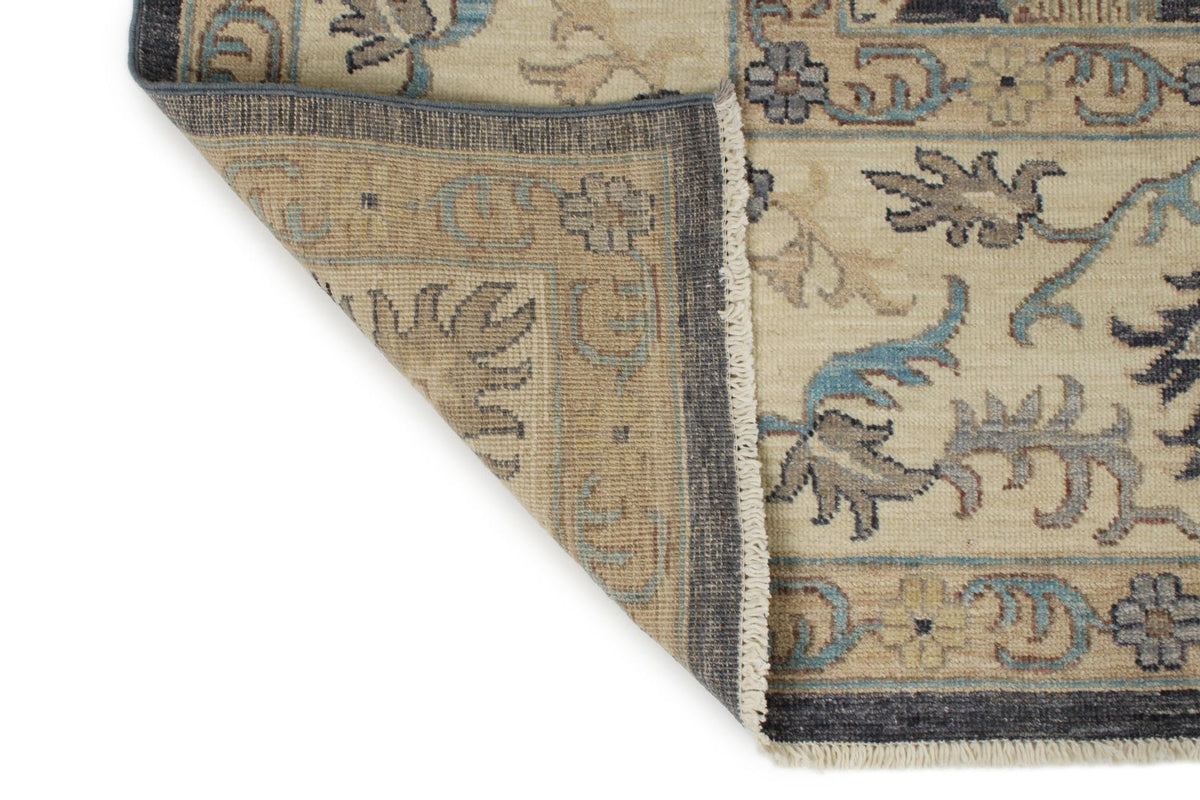 10x14 Charcoal and Ivory Anatolian Tribal Rug