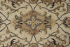 10x14 Ivory and Ivory Anatolian Tribal Rug