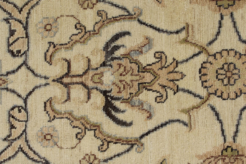 10x14 Ivory and Ivory Anatolian Tribal Rug