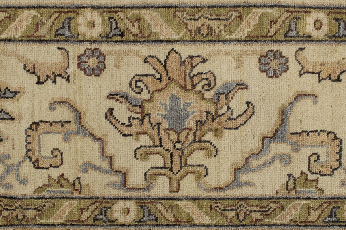 10x14 Ivory and Ivory Anatolian Tribal Rug