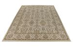 10x14 Ivory and Ivory Anatolian Tribal Rug