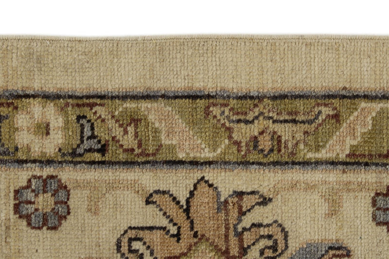 10x14 Ivory and Ivory Anatolian Tribal Rug