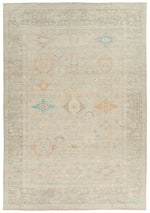 10x14 Ivory and Brown Anatolian Tribal Rug