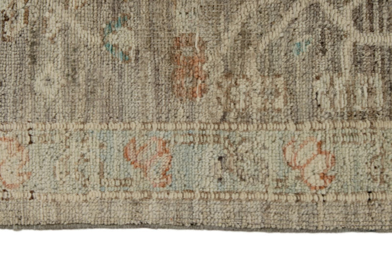10x14 Ivory and Brown Anatolian Tribal Rug