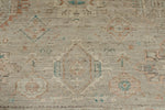 10x14 Ivory and Brown Anatolian Tribal Rug