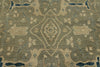 10x14 Light Olive Green and Beige Turkish Oushak Rug