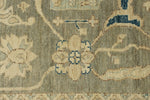 10x14 Light Olive Green and Beige Turkish Oushak Rug