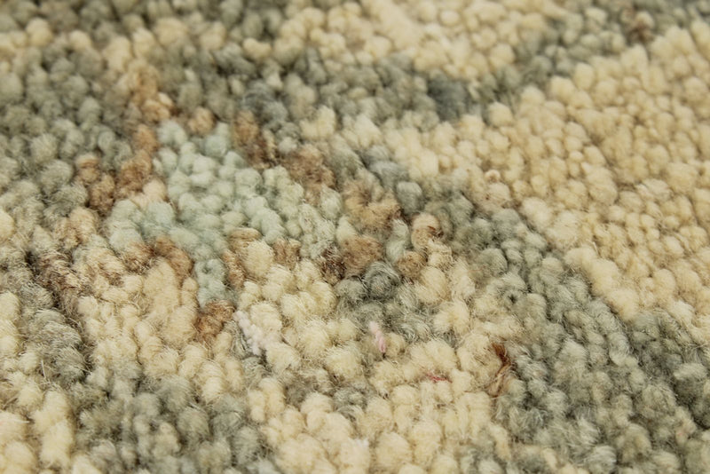 10x14 Light Olive Green and Beige Turkish Oushak Rug