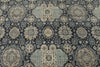 10x14 Navy and Ivory Anatolian Tribal Rug