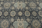 10x14 Navy and Ivory Anatolian Tribal Rug